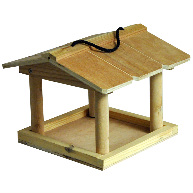 HANGING WOODEN BIRD TABLE