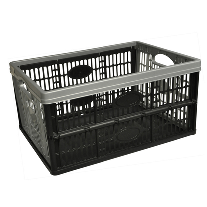 32L FLAT PACK PLASTIC STORAGE CRATE