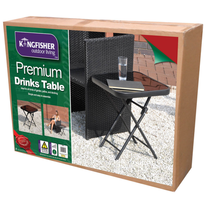 FOLDING DRINKS SIDE GARDEN PATIO TABLE