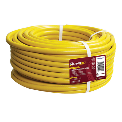 GARDEN PRO 50M YELLOW REINFORCED GARDEN HOSE