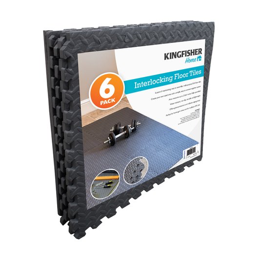 6 EVA FOAM GREY FLOOR TILES SET