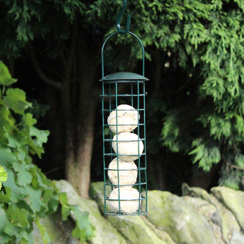 GREEN STANDARD SUET FAT BALL BIRD FEEDER