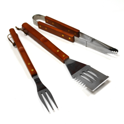 WOODEN BBQ TOOL SET