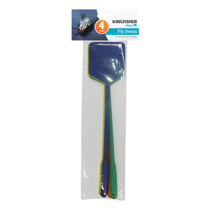 4 PACK PLASTIC FLY SWATS