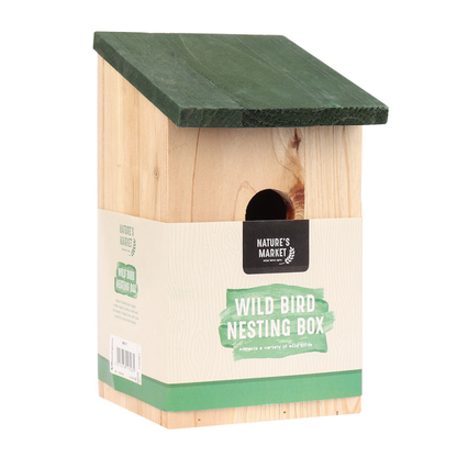 WOODEN BIRD NESTING BOX