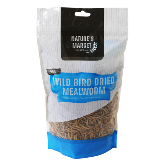 80G BAG DRIED MEALWORMS WILD BIRD FEED