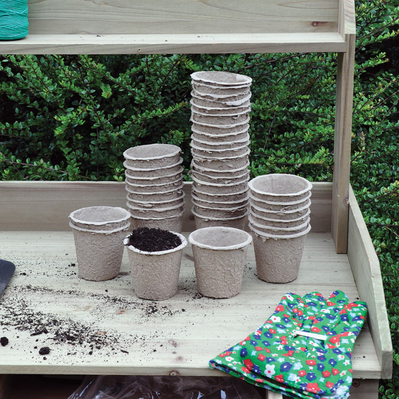 36 PACK 8CM(3IN) BIODEGRADABLE ROUND PEAT POTS