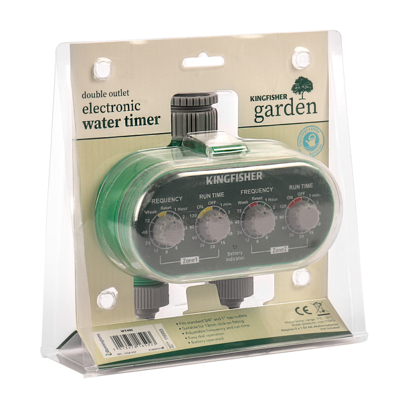 TWIN OUTLET ELECTRICAL WATER TIMER
