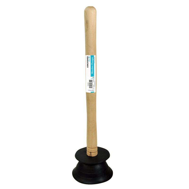 5INCH (13CM) WOODEN HANDLED SINK DRAIN PLUNGER