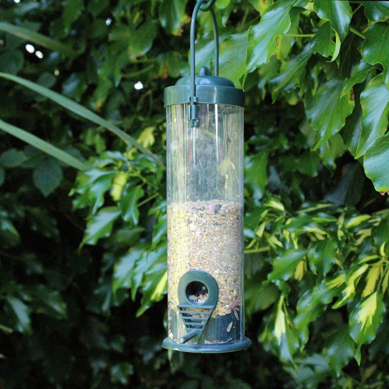 GREEN STANDARD BIRD SEED FEEDER