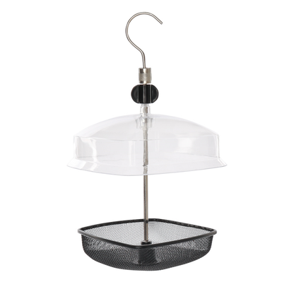 HANGING MEALWORM BIRD FEEDER WITH CANOPY