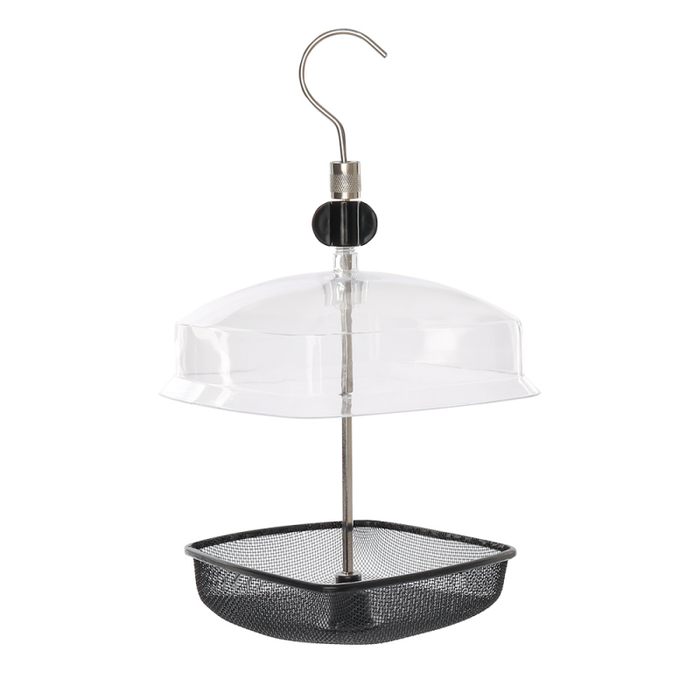 HANGING MEALWORM BIRD FEEDER WITH CANOPY