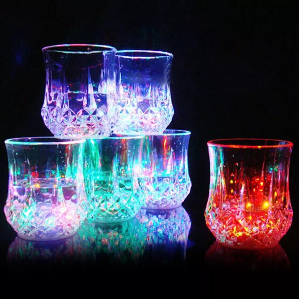 LED Flash Inductive Rainbow Color Changing Cup for Party Bar and House