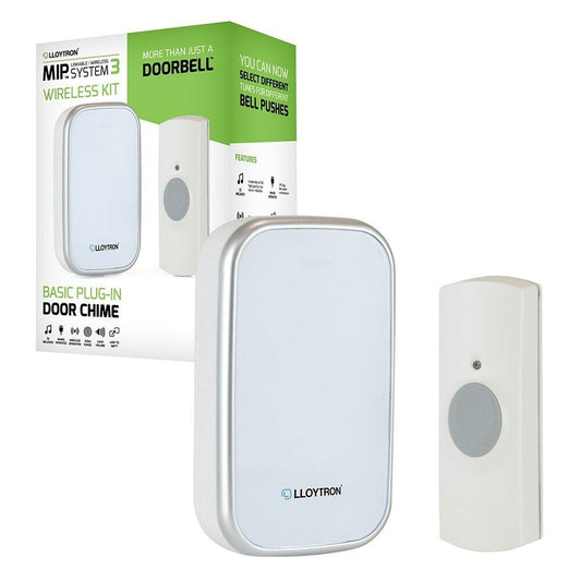 Lloytron MIP3 - Kit carillon de porte basique enfichable 32 mélodies - Blanc