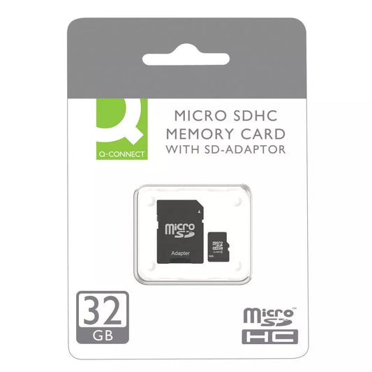 Q-CONNECT MICRO SDHC MEMORY CARD WITH SD ADAPTER 32GB