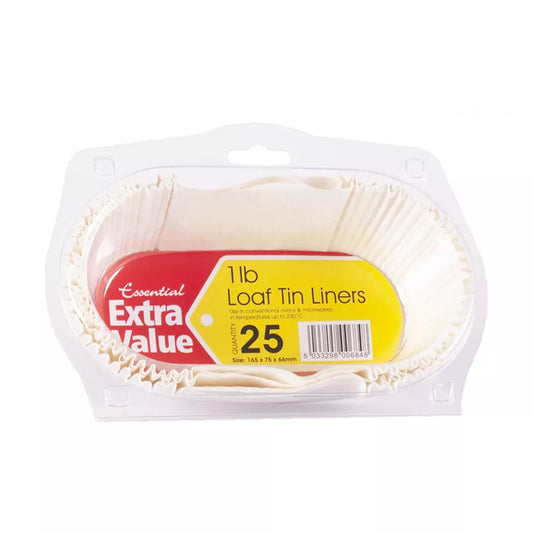 1LB LOAF LINERS PK25