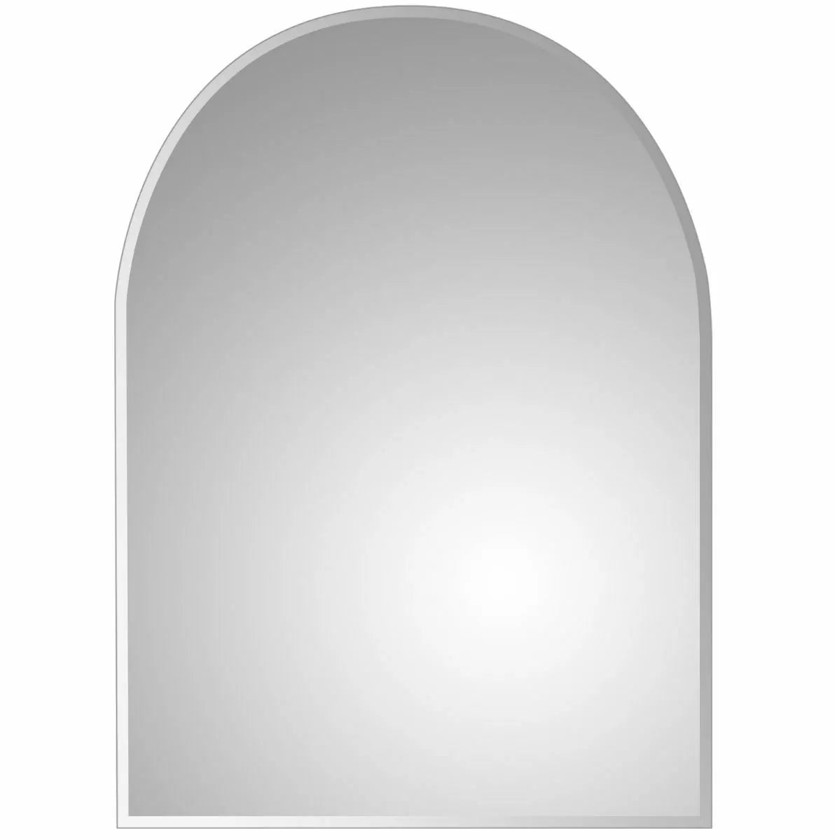 BLUE CANYON BEVEL ARCHED WALL MOUNTED WINDOW STYLE MIRROR 40CM X 50CM