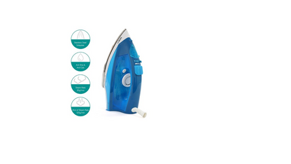 HomeLife 'Crest' 1600w Steam Iron - Stainless Steel Soleplate