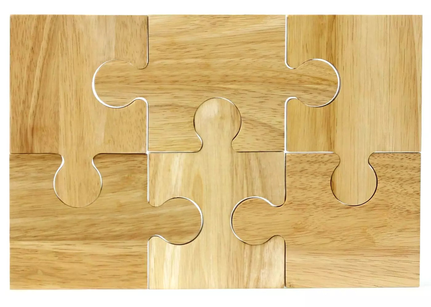 Apollo Lot de 4 et 6 dessous de verre en bois pour puzzle de table