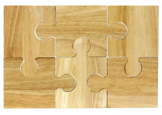 Apollo Lot de 4 et 6 dessous de verre en bois pour puzzle de table