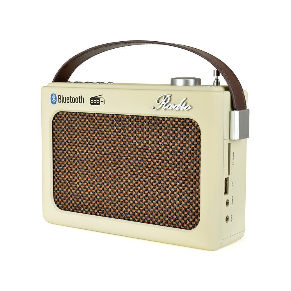 Radio Stéréo Portable Lloytron DAB/FM avec Diffusion Musicale - Crème