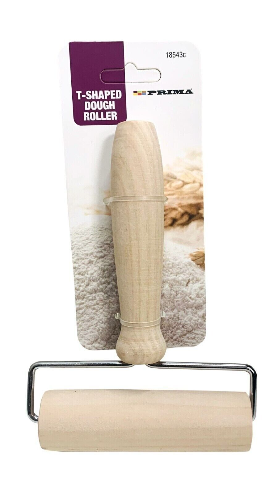 WOODEN T SHAPED DOUGH ROLLER ROLLING PIN BAKING KITCHEN TOOL PIZZA PASTRY