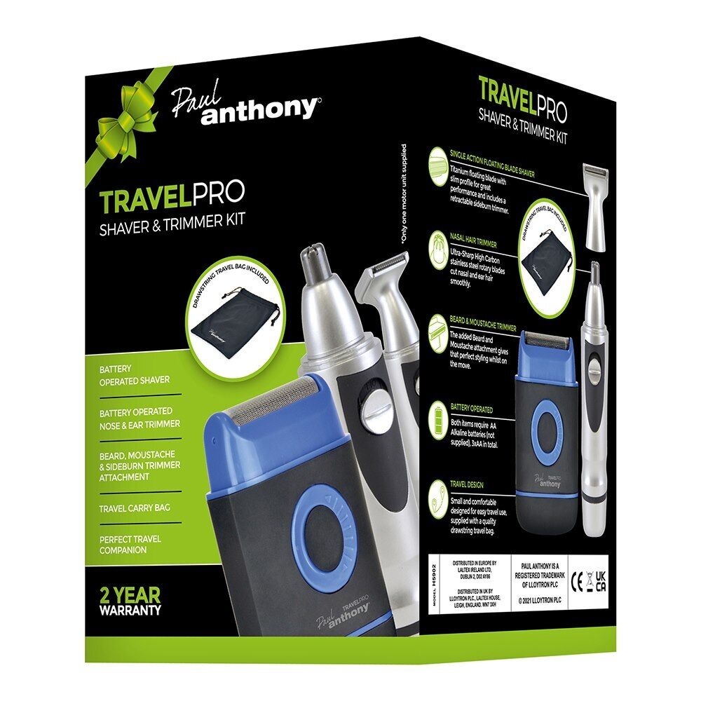 Trousse de rasage et de toilettage de voyage pour homme Paul Anthony "TravelPro"
