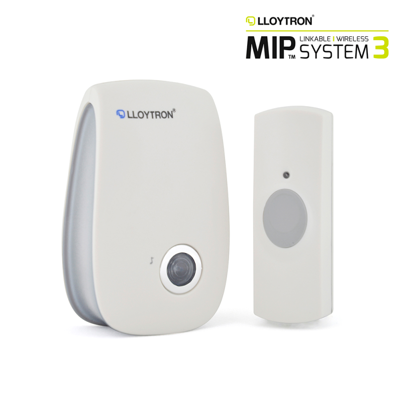 Lloytron MIP3 - Kit carillon de porte basique enfichable 32 mélodies - Blanc