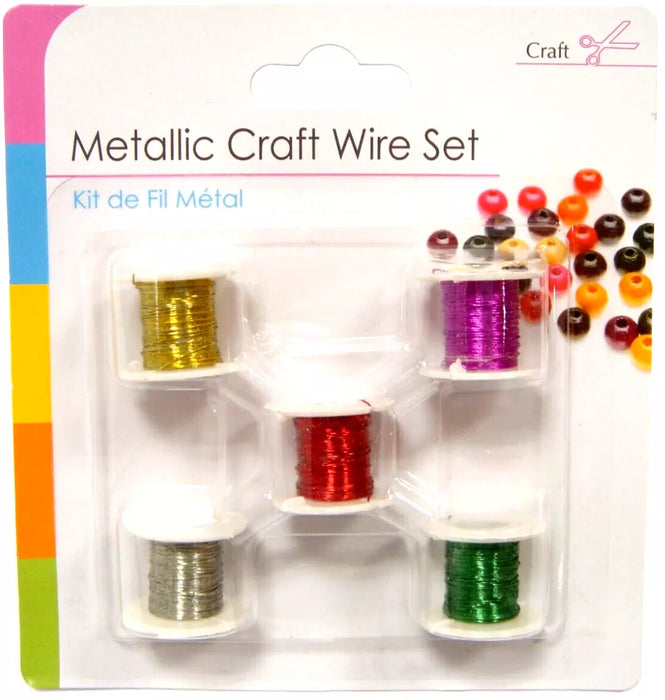 Jewellery Wire Coloured Wire Beading Wire Metallic Coloured Craft Wire Set