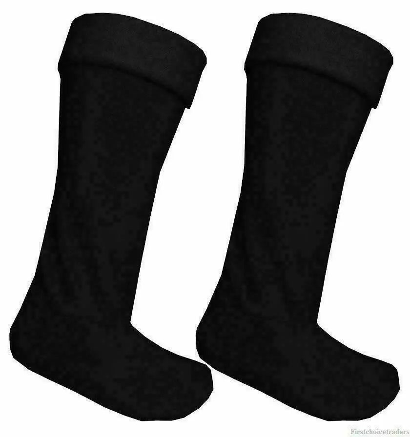 Black Fleece Welly Liners Perfect Fit Shoe Inserts UK 3-5