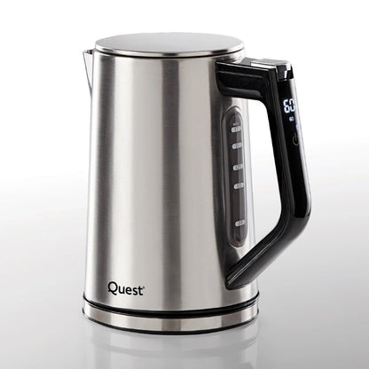 Quest Stainless Steel Fast Boil Kettle with Digital Display / 1.7L Capacity