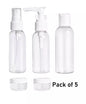 Travel Plastic Bottles Pk Of 5