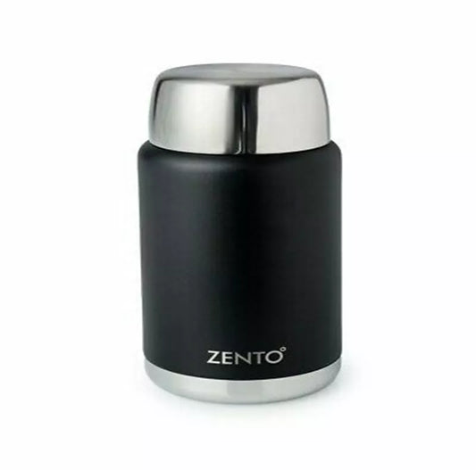 BLACK ZENTO VACUUM TORPEDO MULTI-FUNCTION TRAVEL CAMPING FOOD STORAGE FLASK