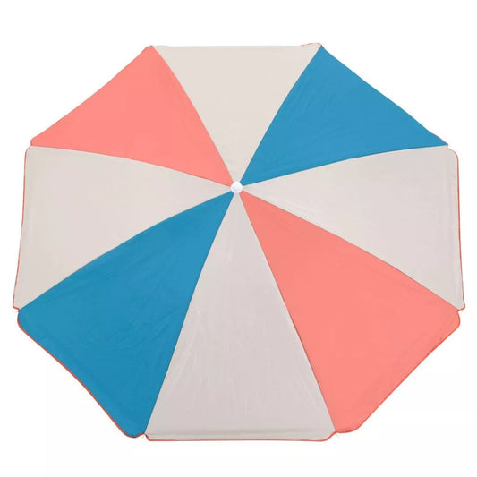 Vintage Charm Parasol Retro Color Panel - Stylish Shade for Your Outdoor Delight