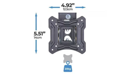 Fixation murale pour TV orientable et inclinable Essentiels ross Ross Le2st100-ro Noir
