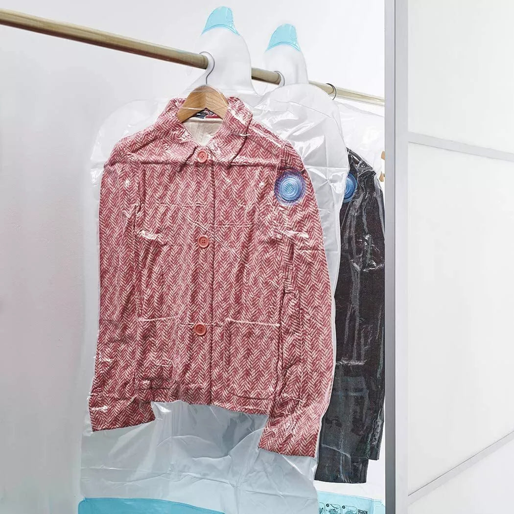 Addis  Vacuum Storage  air-Tight Seal & Store Hanging Clothes Bag Clear