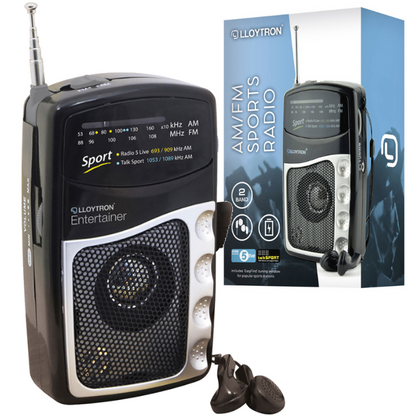 Lloytron 2 Band 'Entertainer' Personal Sports Radio with Earphones