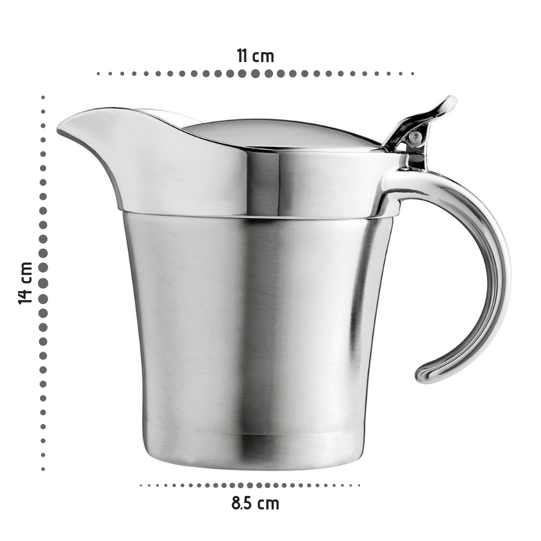 Saucière en Acier Inoxydable, Double Isolation, Grande, 400 ml