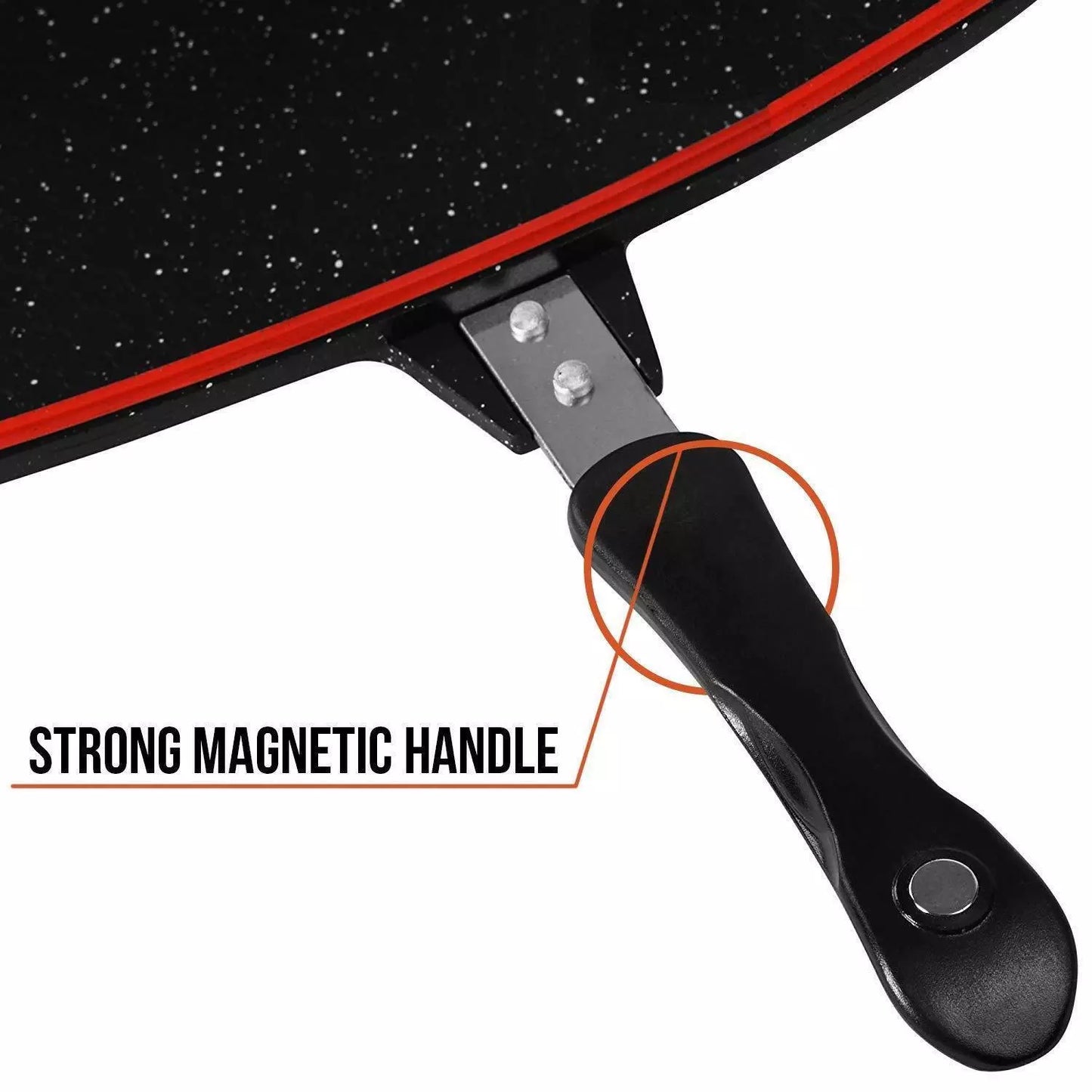 MBH Die-Cast Double Sided Grill Pan 36cm NonStick Frying Pan Griddle Flipped