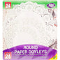 Lacette White Round Paper Lace 24 Pack Doyley Different Sizes 6.5" 8.5" 10.5" UK