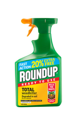 Roundup Total Weedkiller 1L Ready To Use (+ 20% Extra)