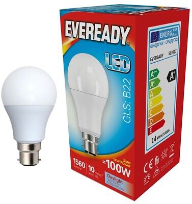 EVEREADY LED GLS B22 13.8w=100w DAYLIGHT 1521LM