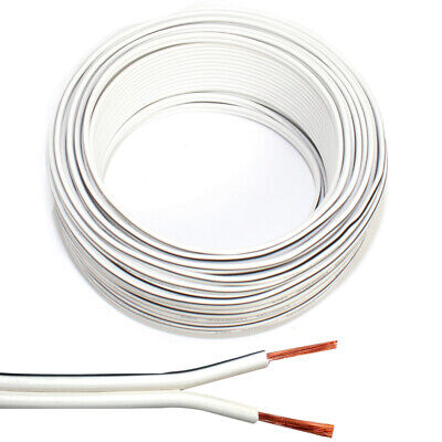 Speaker Cables, White, 0.2 X 13 Strand X 5 Metres