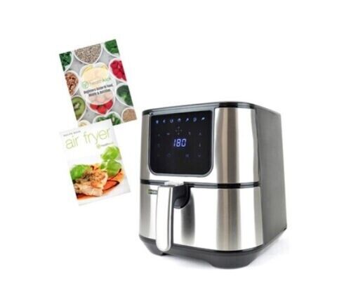 Health Kick 5.5Ltr Digi-Touch Air Fryer (Family Size) - Stainless Steel