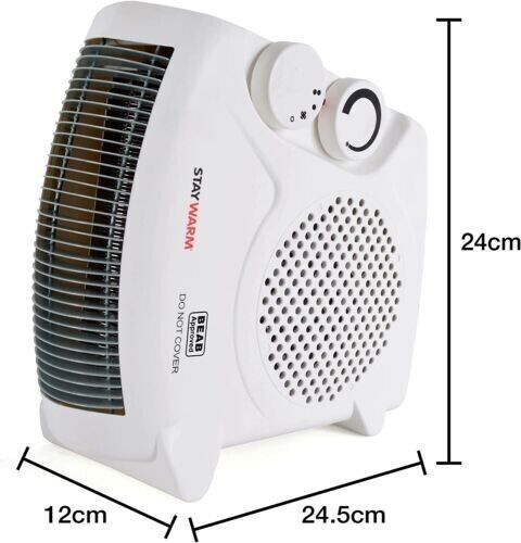 StayWarm 2000w Upright / Flatbed Fan Heater (BEAB Approved) - White