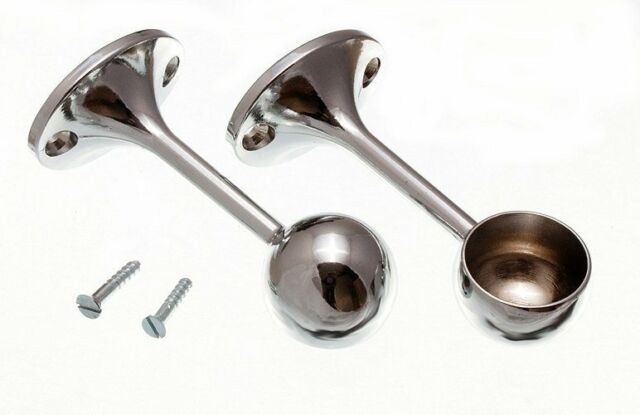 Towel Rail Ends, CP 25mm (1") & Screws