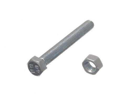 Vis à tête hexagonale entièrement filetées, BZP M10 X 40 mm et écrous