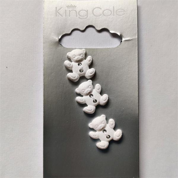 Boutons d'ours en peluche King Cole