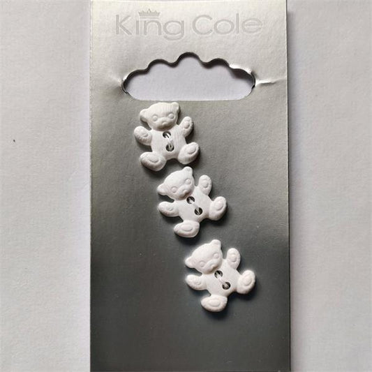 Boutons d'ours en peluche King Cole