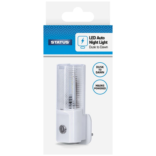 Veilleuse automatique LED crépusculaire à l'aube, blanche